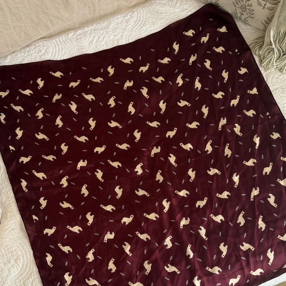 Silk Burgundy Scarf